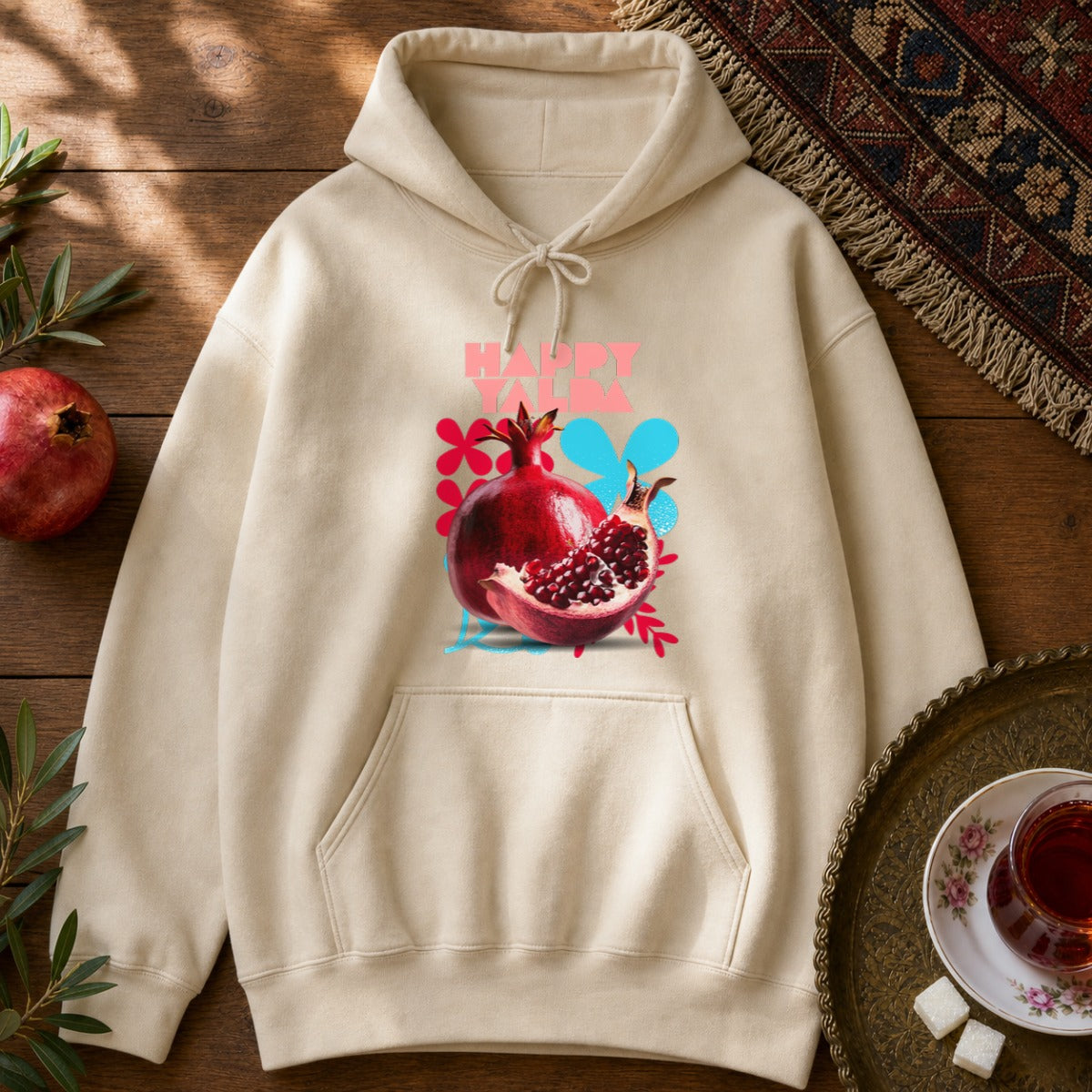 Happy Yalda Hoodie - Sand