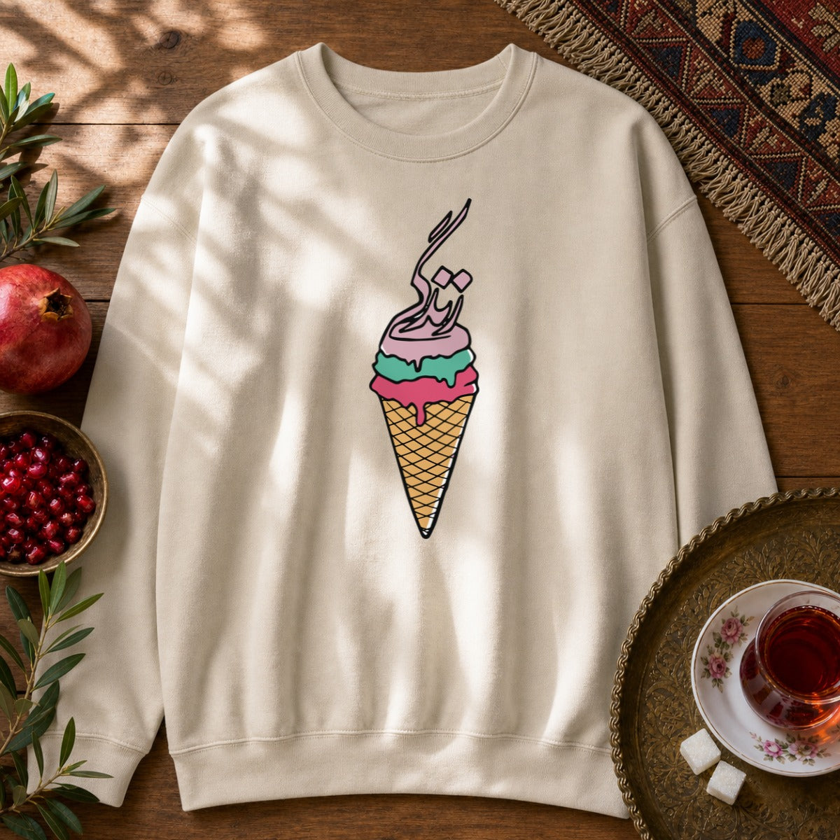 Life Ice Cream Sweatshirt - Sand