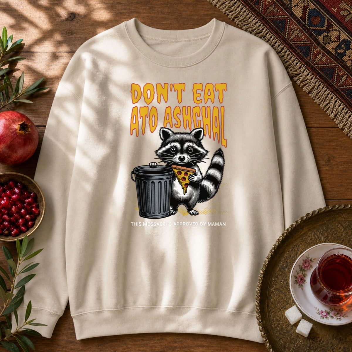 Don't Eat Ato Ashghal Sweatshirt - Sand
