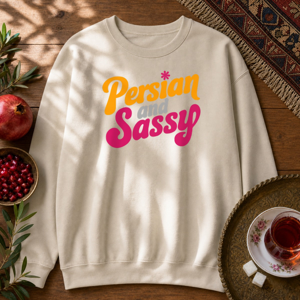 Persian and Sassy Sweatshirt - Sand