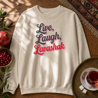 Live, Laugh, Lavashak Sweatshirt - Sand