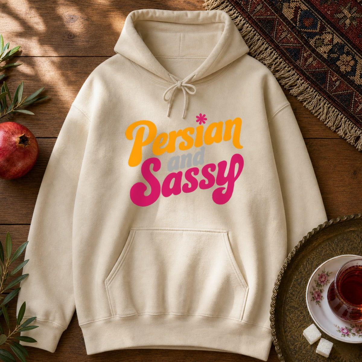 Persian and Sassy Hoodie - Sand