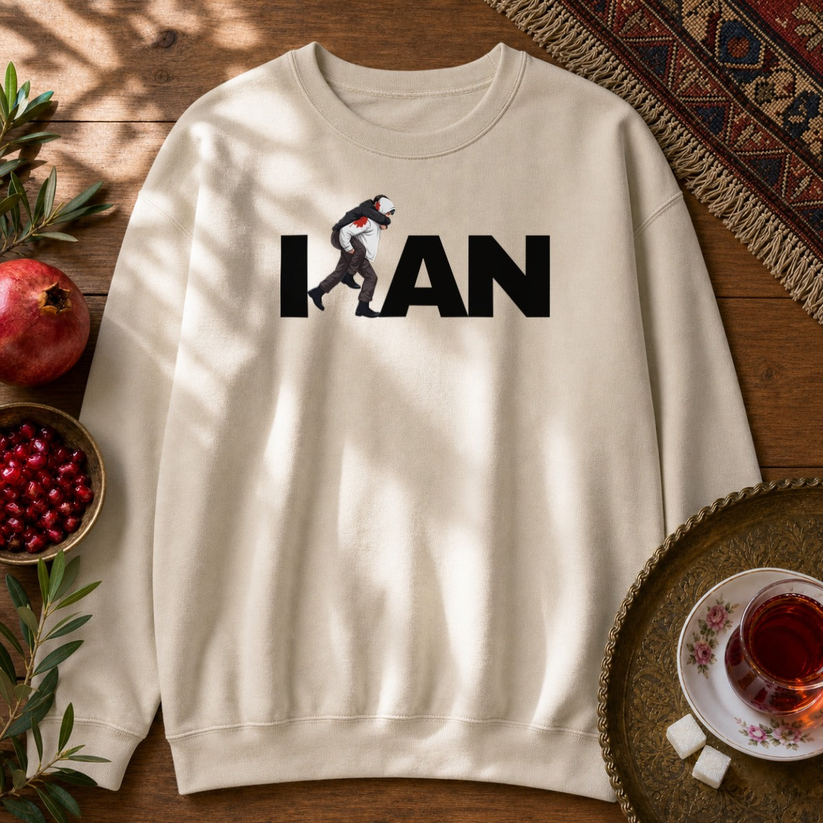 Iran's Fighter (Hamid Mahdavi) Sweatshirt - Sand