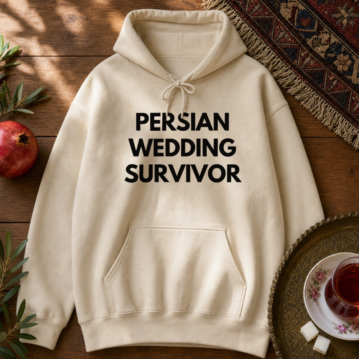 Persian Wedding Survivor Hoodie - Sand