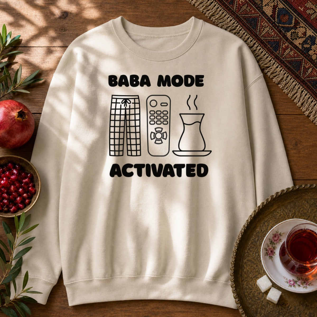 Baba Mode Activated Sweatshirt - Sand