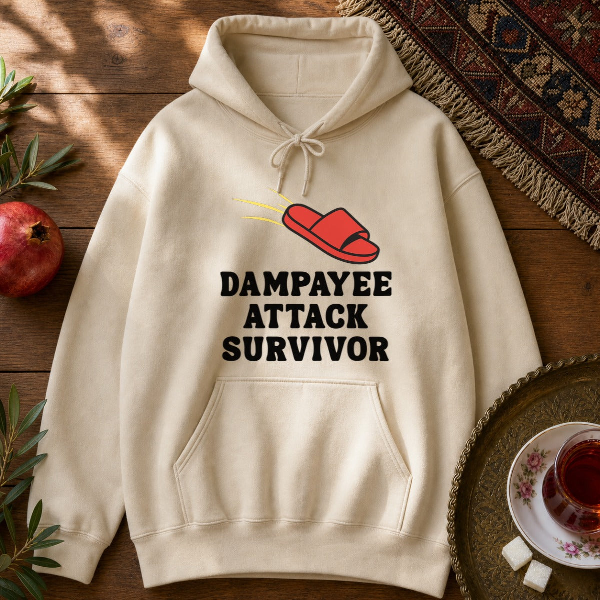 Dampayee Attack Survivor Hoodie - Sand