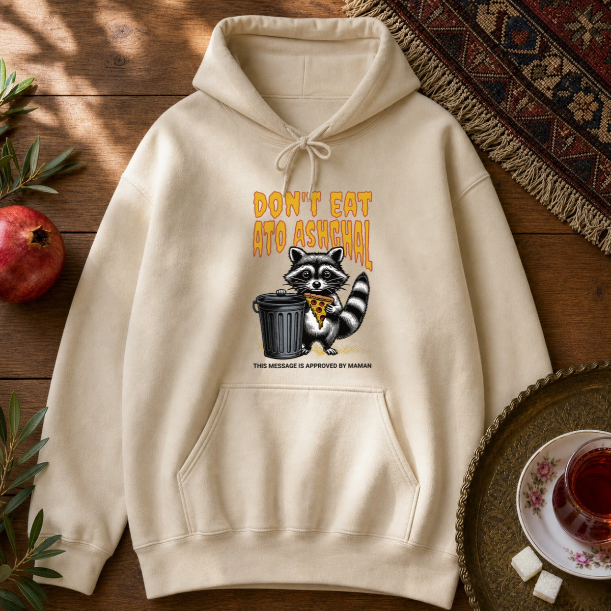 Don't Eat Ato Ashghal Hoodie - Sand