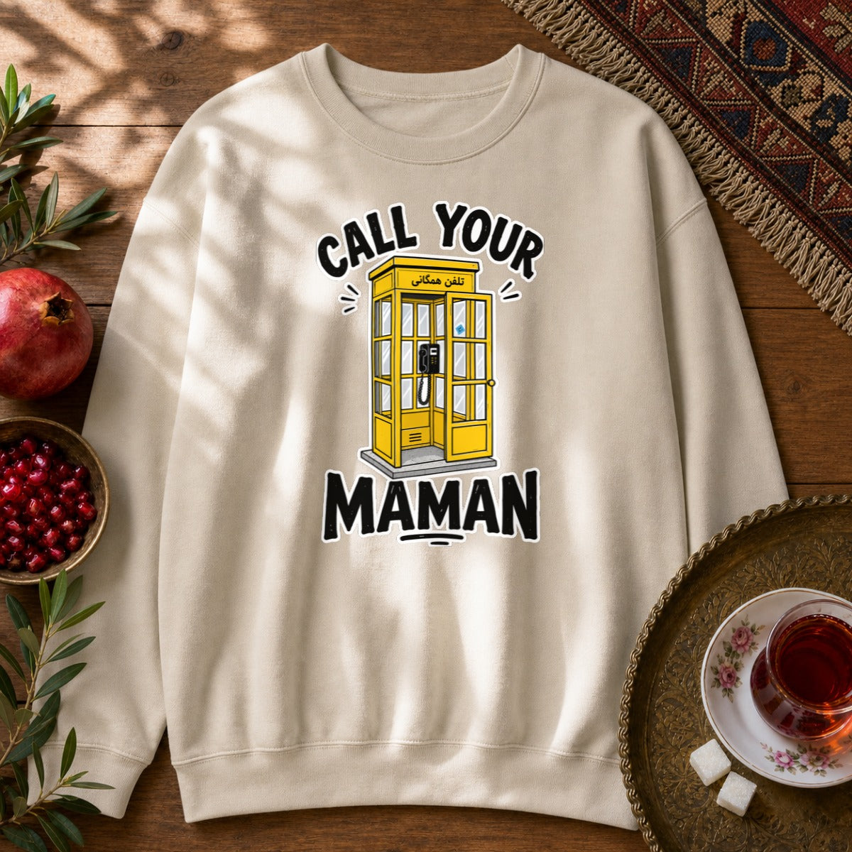 Call your Maman Sweatshirt - Sand