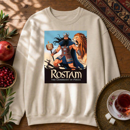 Rostam, the Lionheart of Persia Sweatshirt - Sand