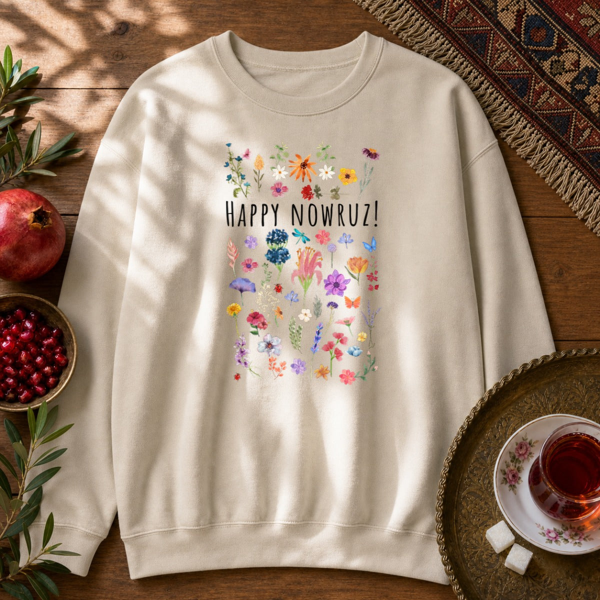 Happy Nowruz! Sweatshirt - Sand