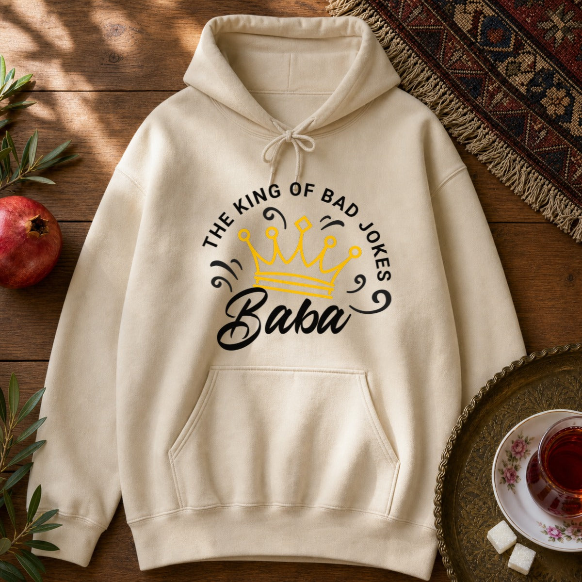 Baba - Bad Jokes King Hoodie - Sand