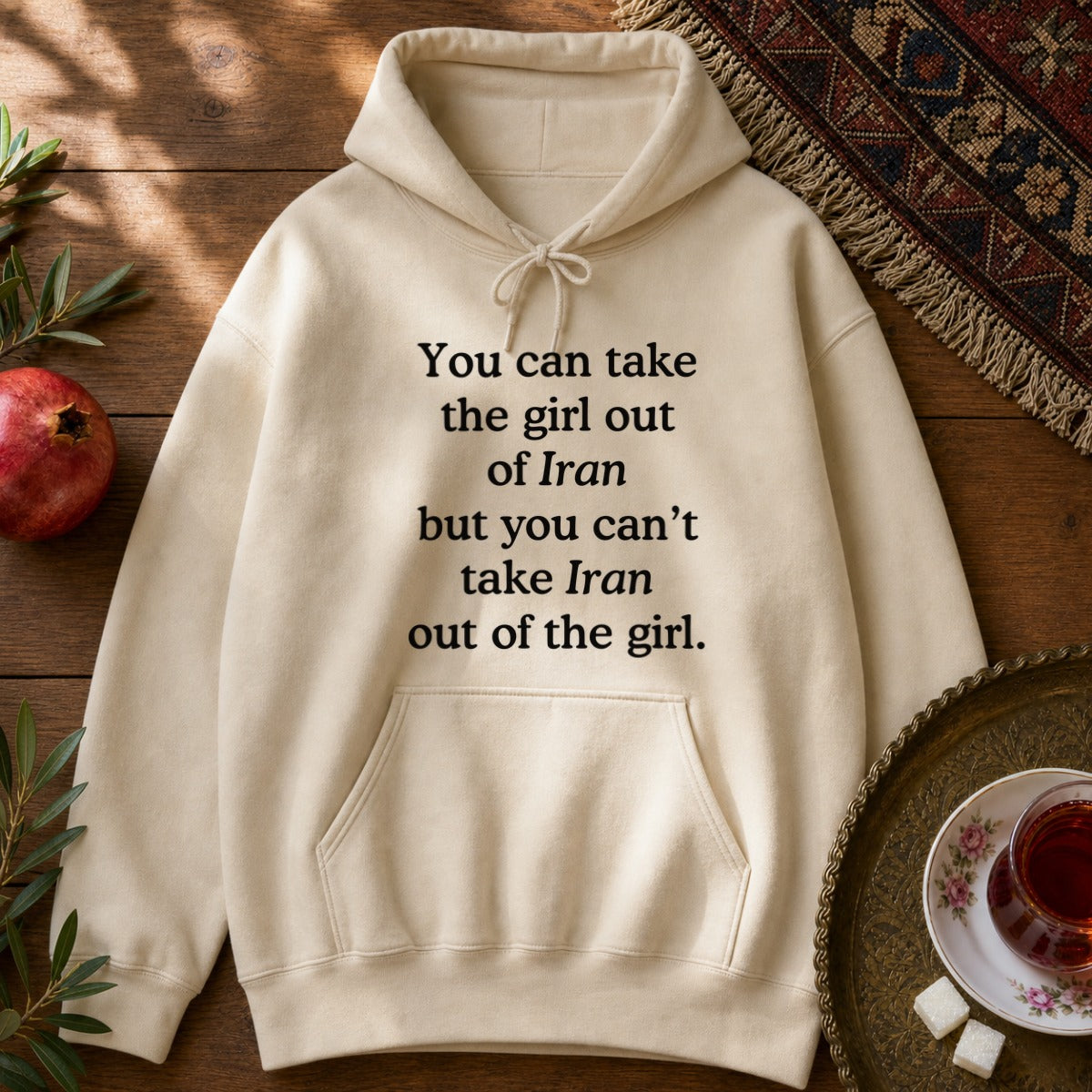 Girl out of Iran Hoodie - Sand