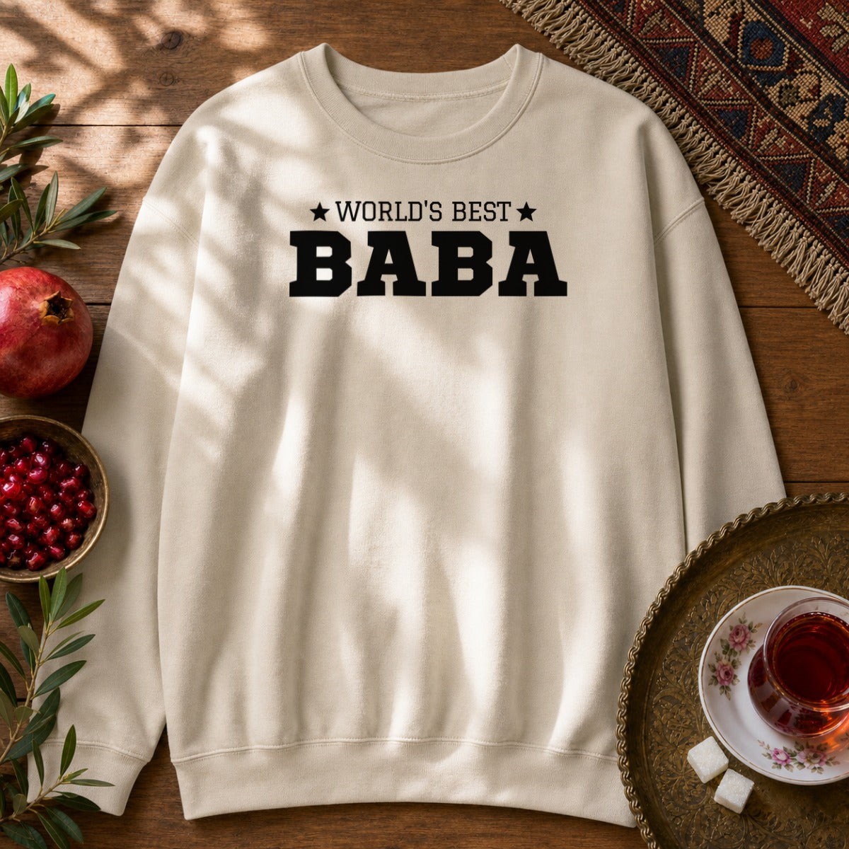 World's Best Baba Sweatshirt - Sand