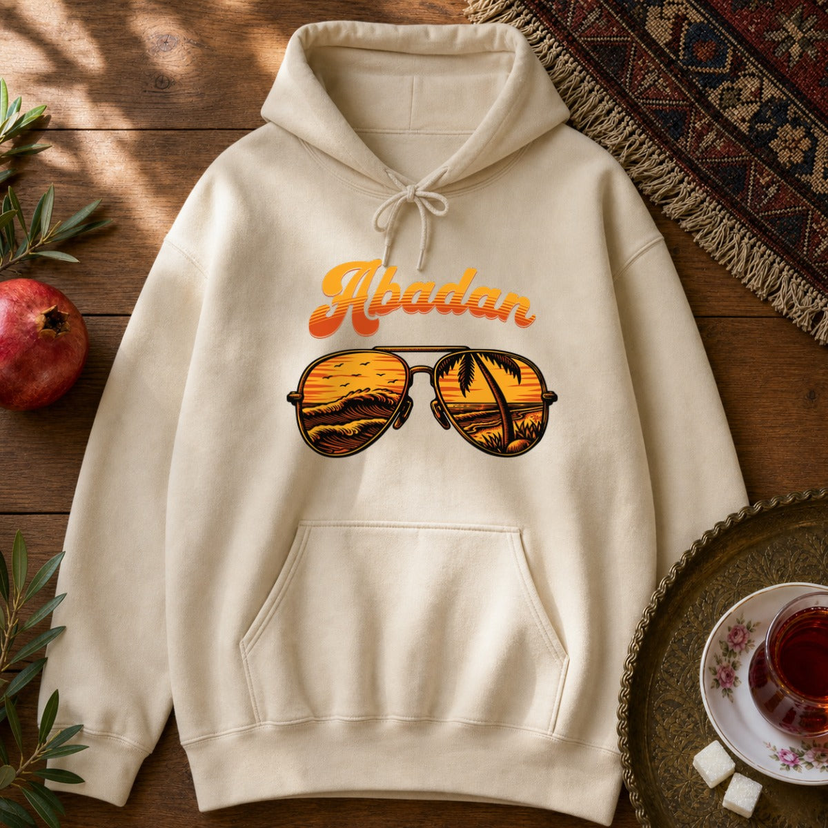 Abadan Sunglasses Hoodie - Sand