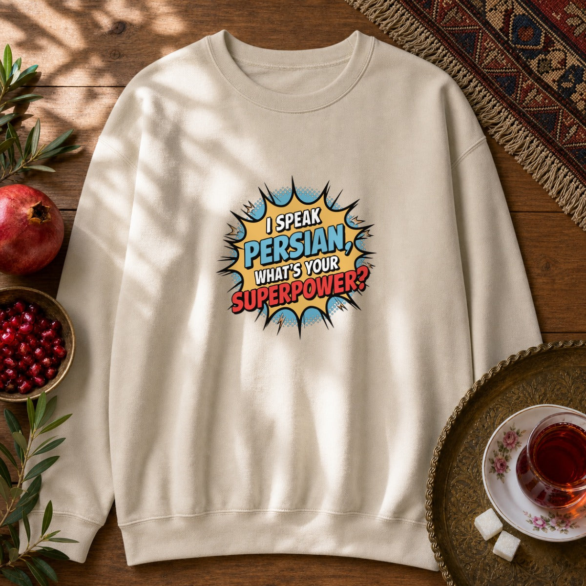 Persian Superpower Sweatshirt - Sand