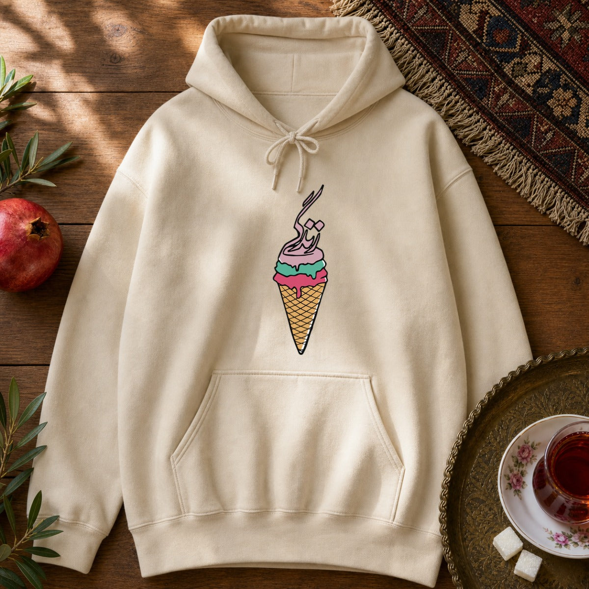 Life Ice Cream Hoodie - Sand