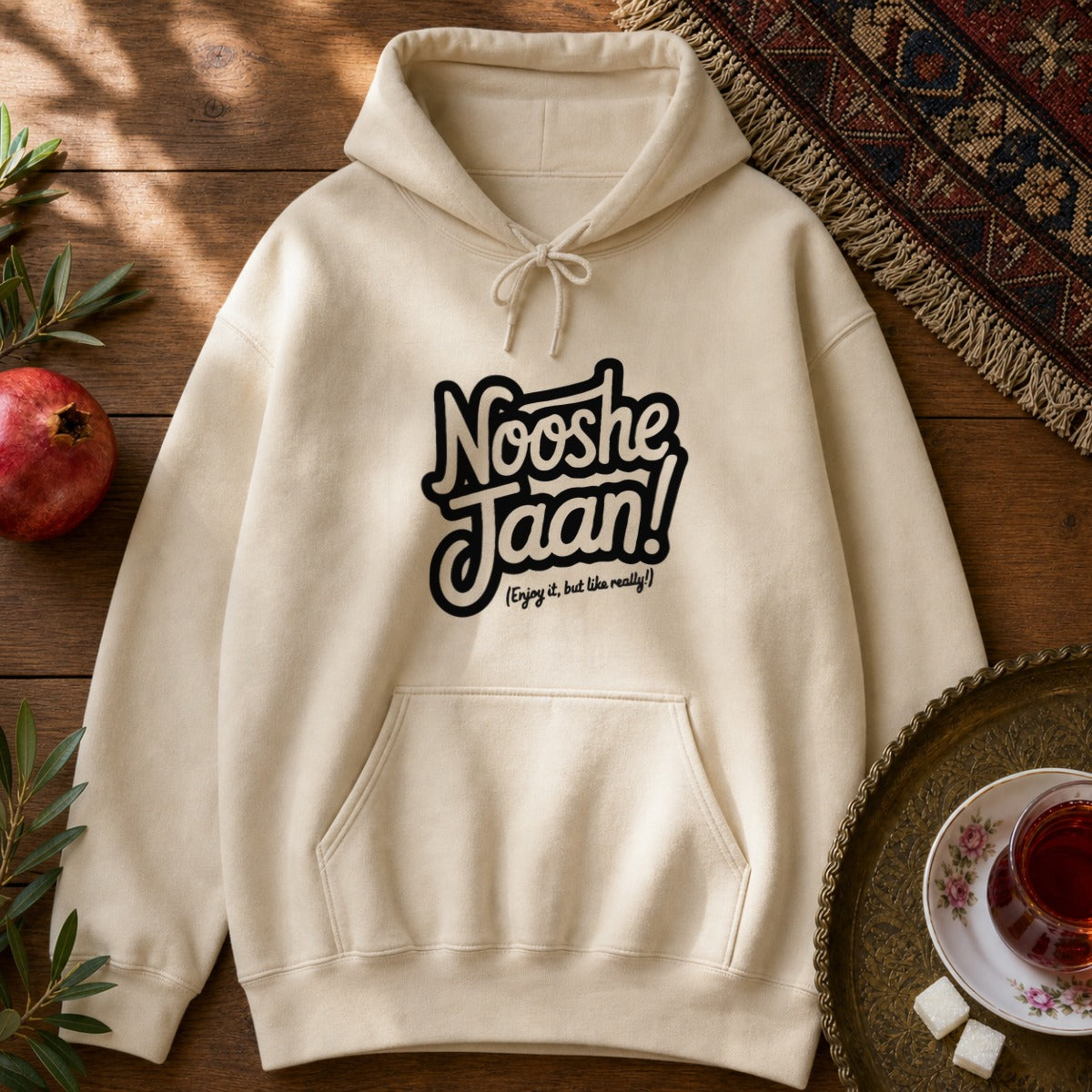 Nooshe Jaan, But Like Really Hoodie - Sand