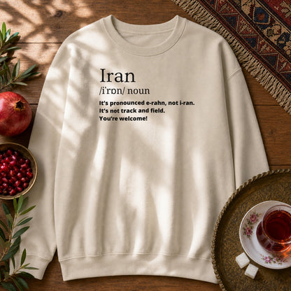 Iran Pronunciation Sweatshirt - Sand