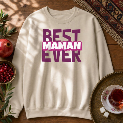 Best Maman Ever Sweatshirt - Sand