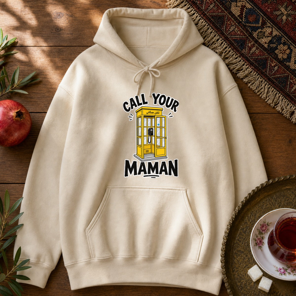 Call your Maman Hoodie - Sand