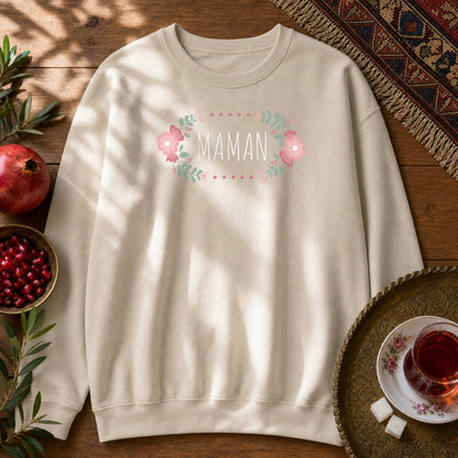 Floral Maman Sweatshirt - Sand