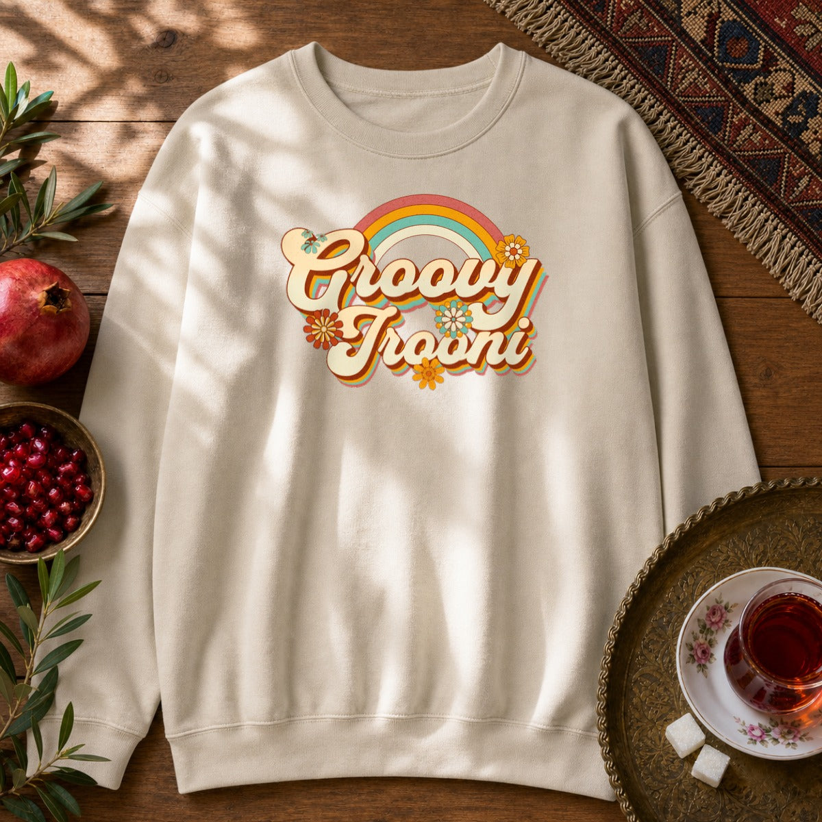 Groovy Irooni Sweatshirt - Sand