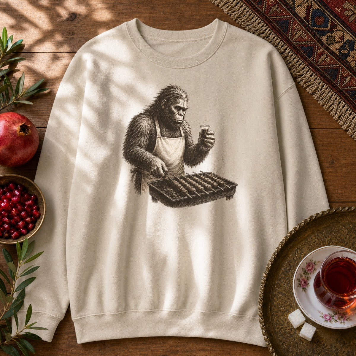 Big Foot in Iran Sweatshirt - Sand