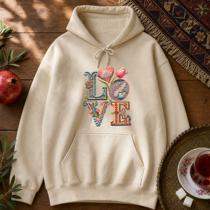 Persian Love Blossoms Hoodie - Sand