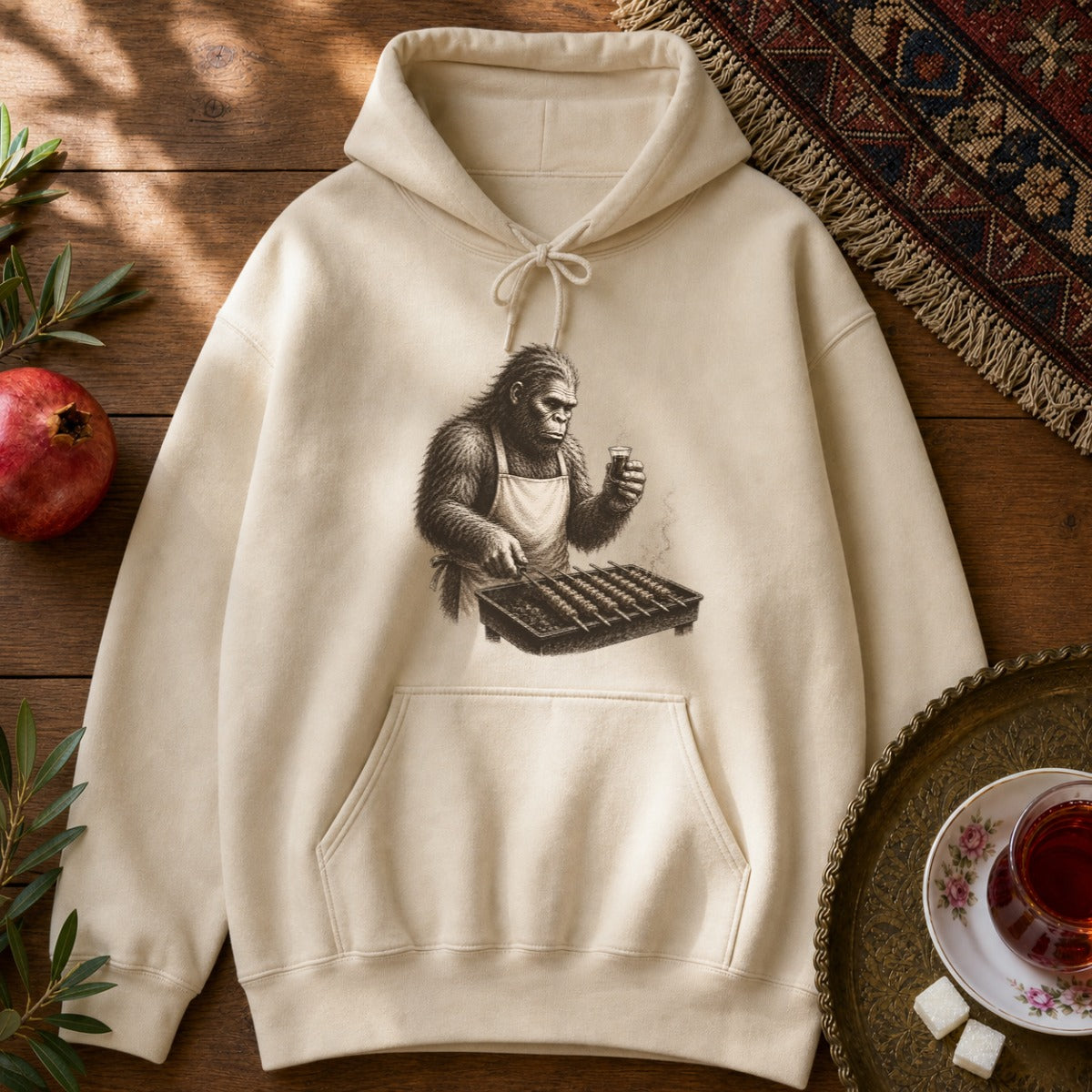 Big Foot in Iran Hoodie - Sand