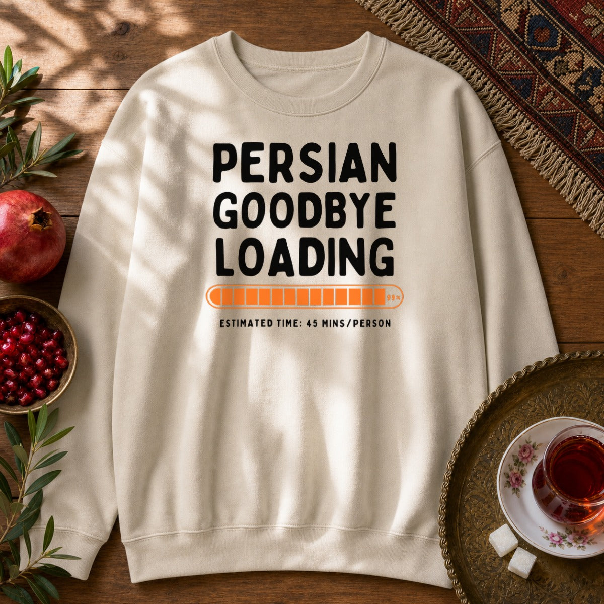 Persian Goodbye Loading Sweatshirt - Sand