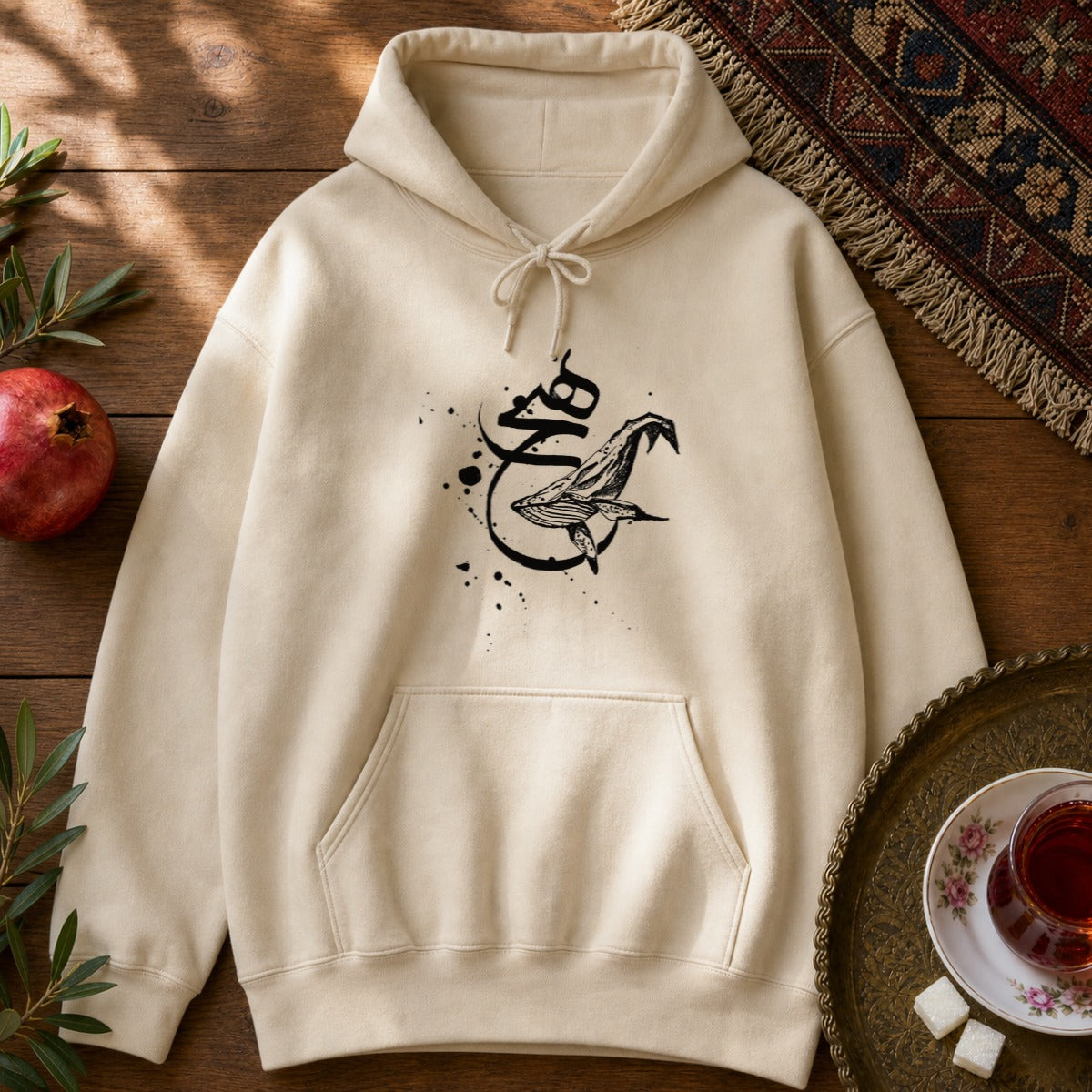 Heech Whale Hoodie - Sand