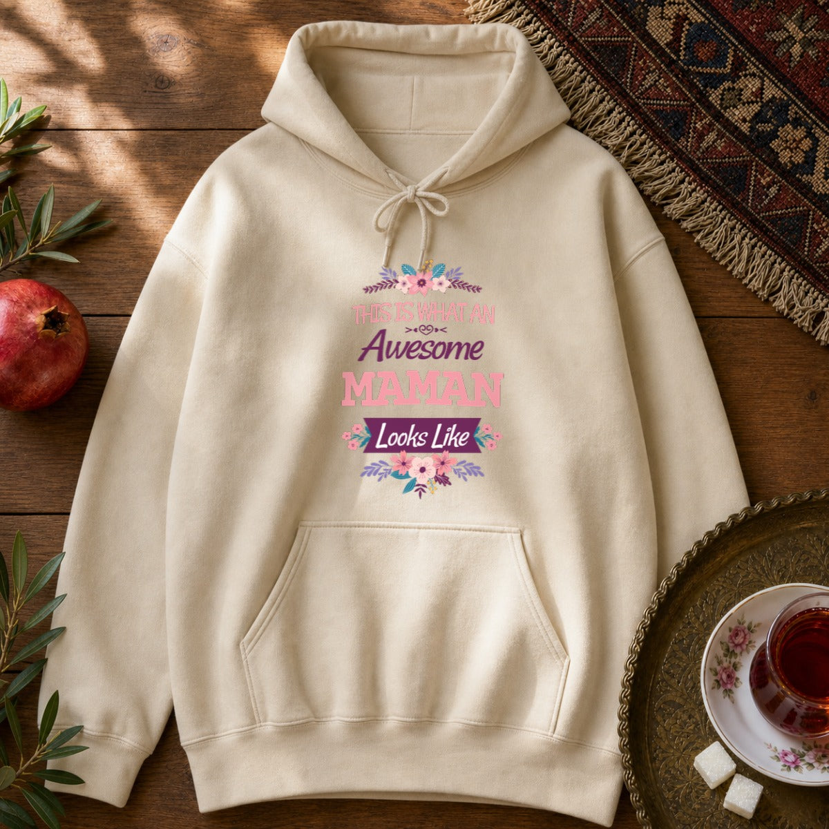 Awesome Maman Hoodie - Sand