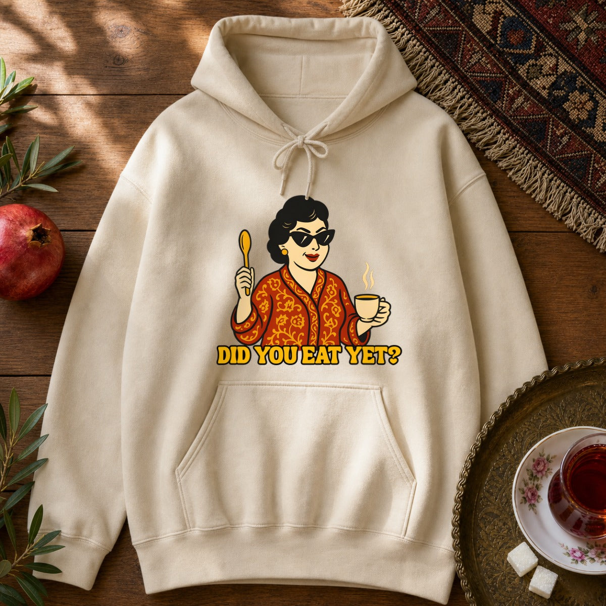 Did you eat yet? 1 Hoodie - Sand