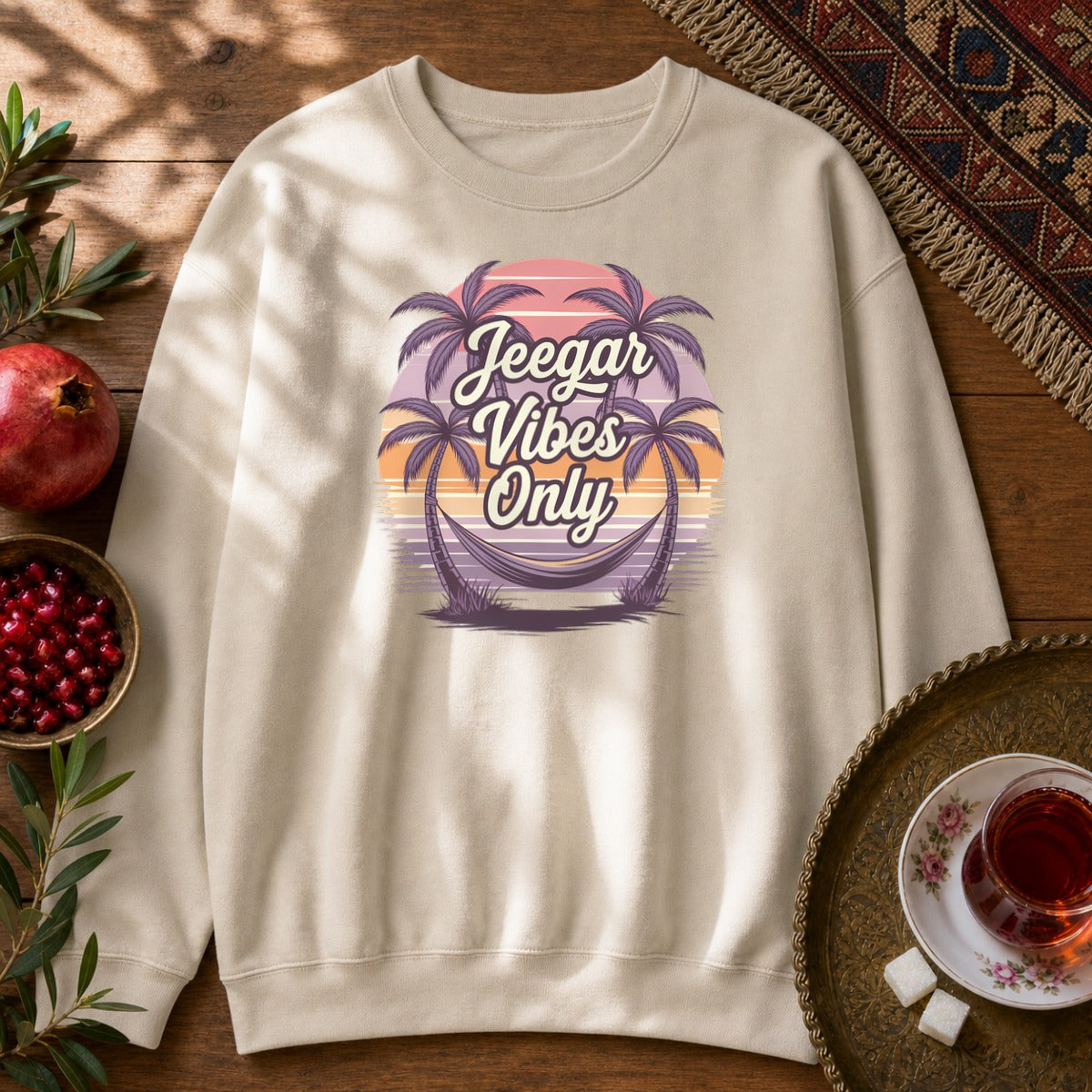 Jeegar Vibes Only Sweatshirt - Sand
