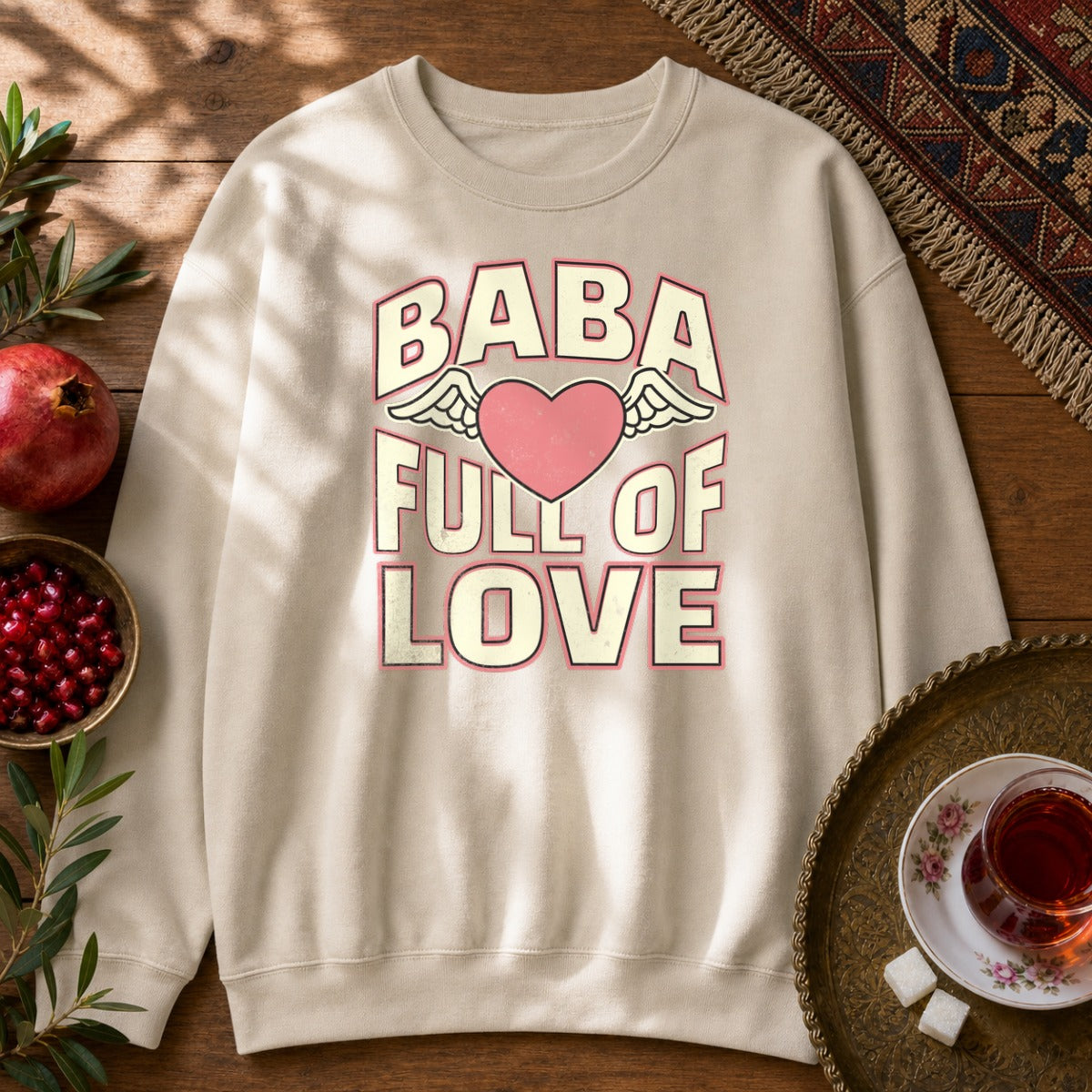 Baba Full of Love Sweatshirt - Sand