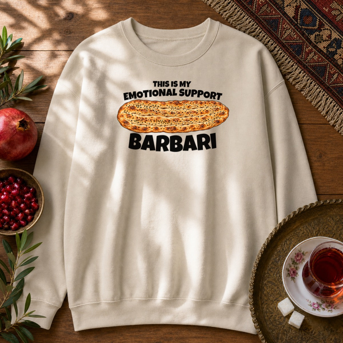 Emotional Support Barbari Sweatshirt - Sand
