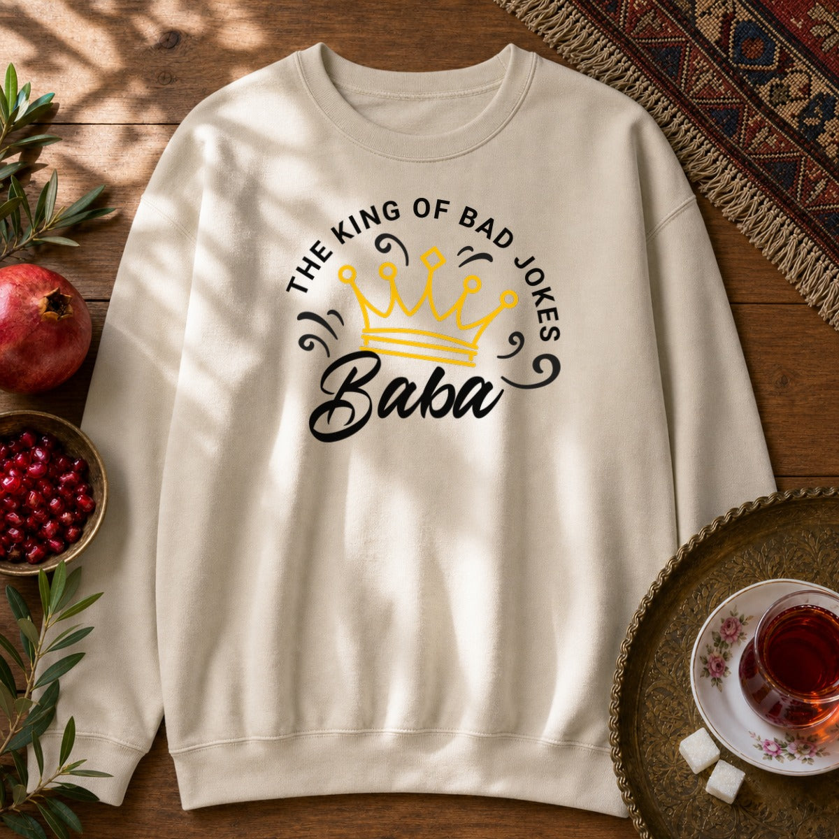 Baba - Bad Jokes King Sweatshirt - Sand