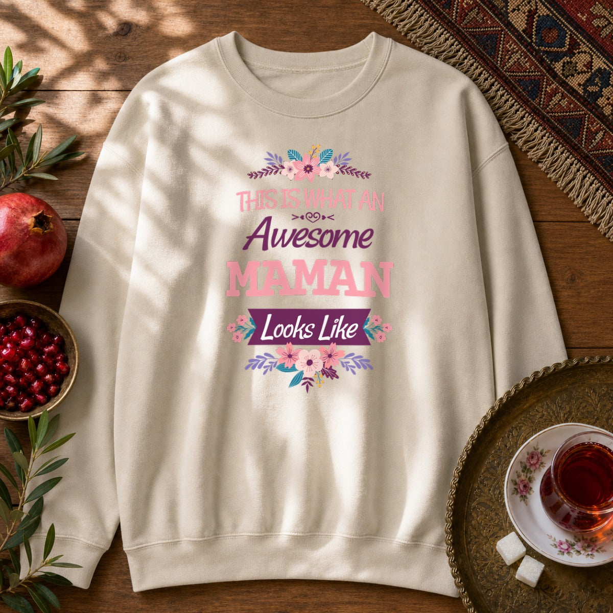 Awesome Maman Sweatshirt - Sand