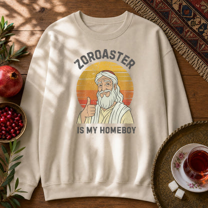Zoroaster is my homeboy Sweatshirt - Sand