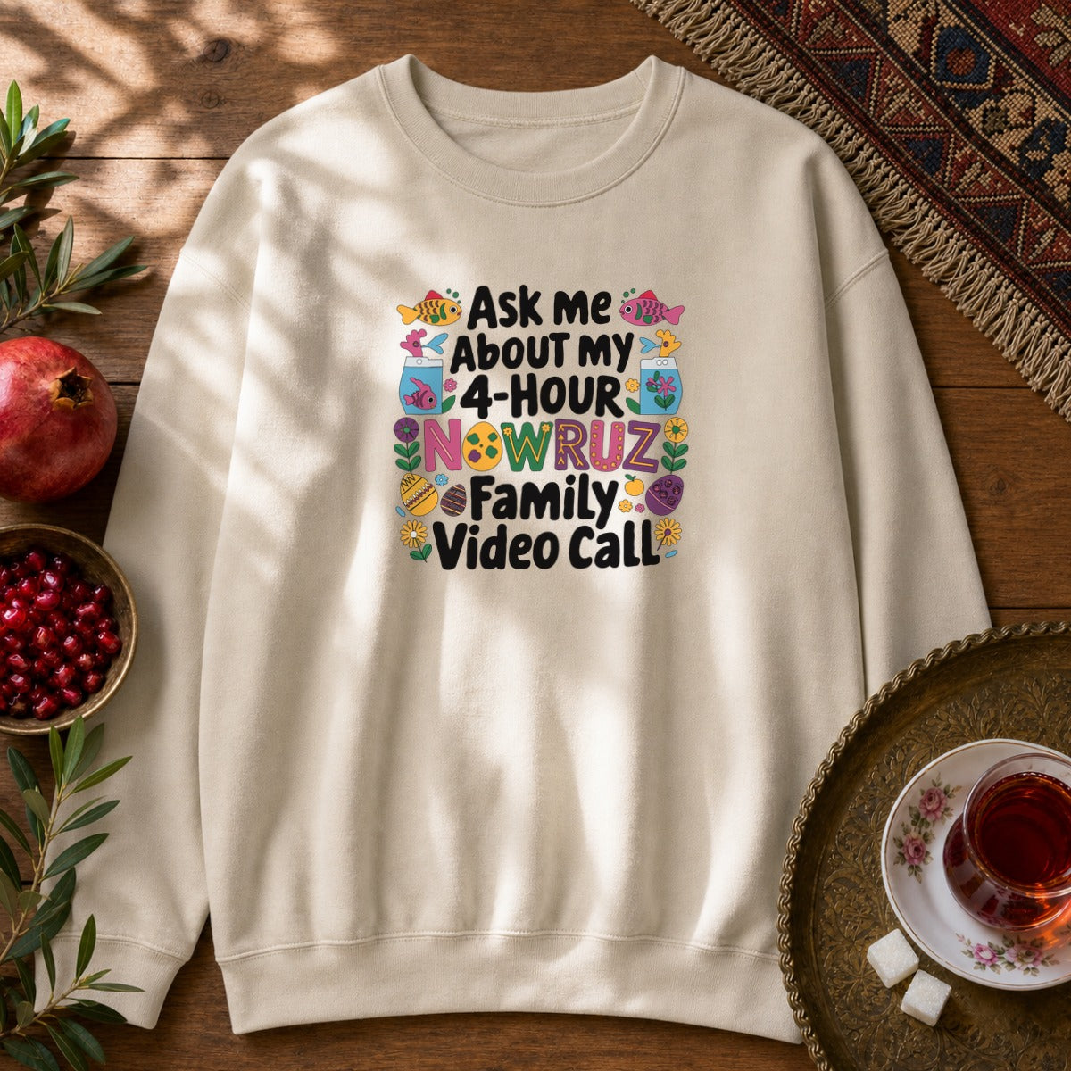 Nowruz Video Call Sweatshirt - Sand