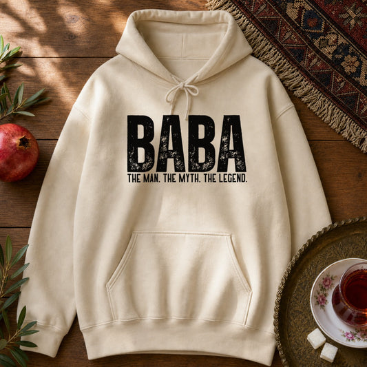 Baba, The Man, The Myth, The Legend Hoodie - Sand