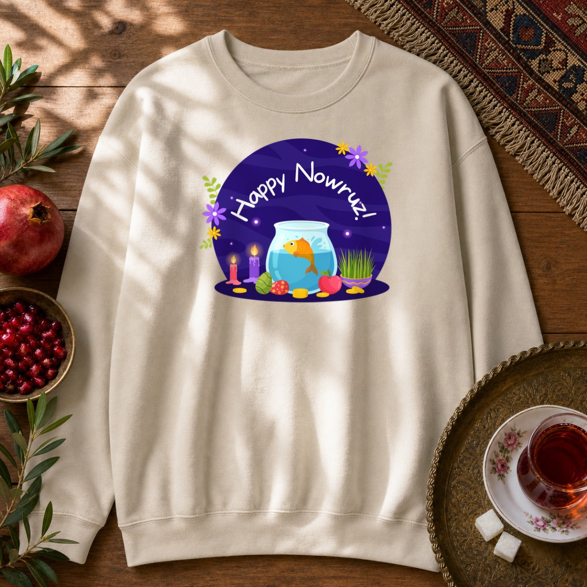 Haft-Seen Nowruz Sweatshirt - Sand
