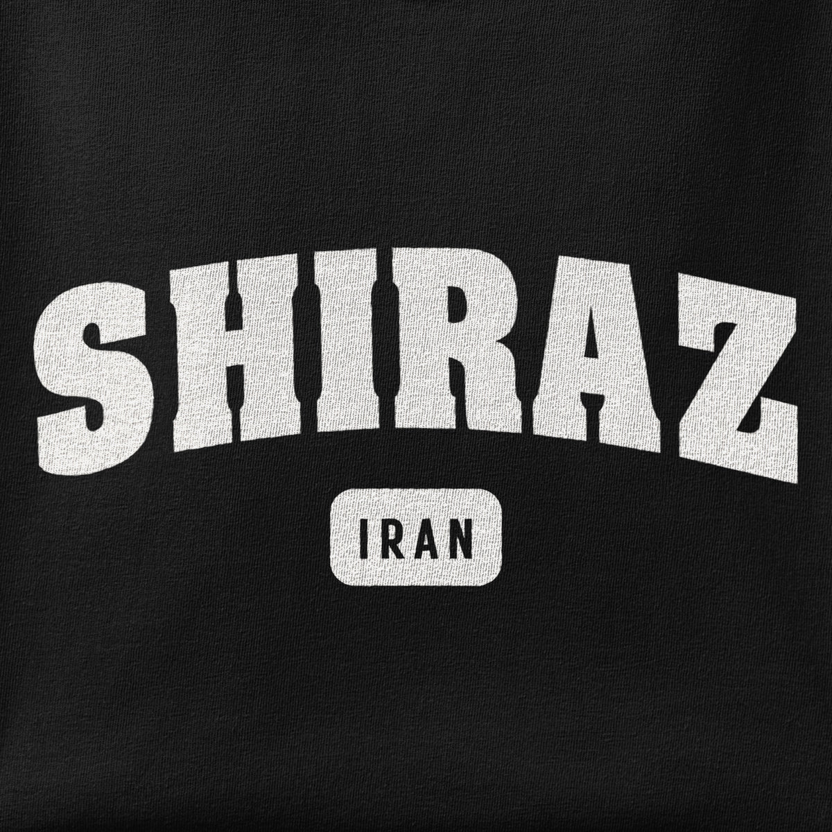 Close-up of the Shiraz print showing ink detail on the fabric