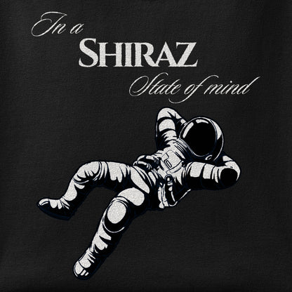 Close-up of the Shiraz state of mind print showing ink detail on the fabric