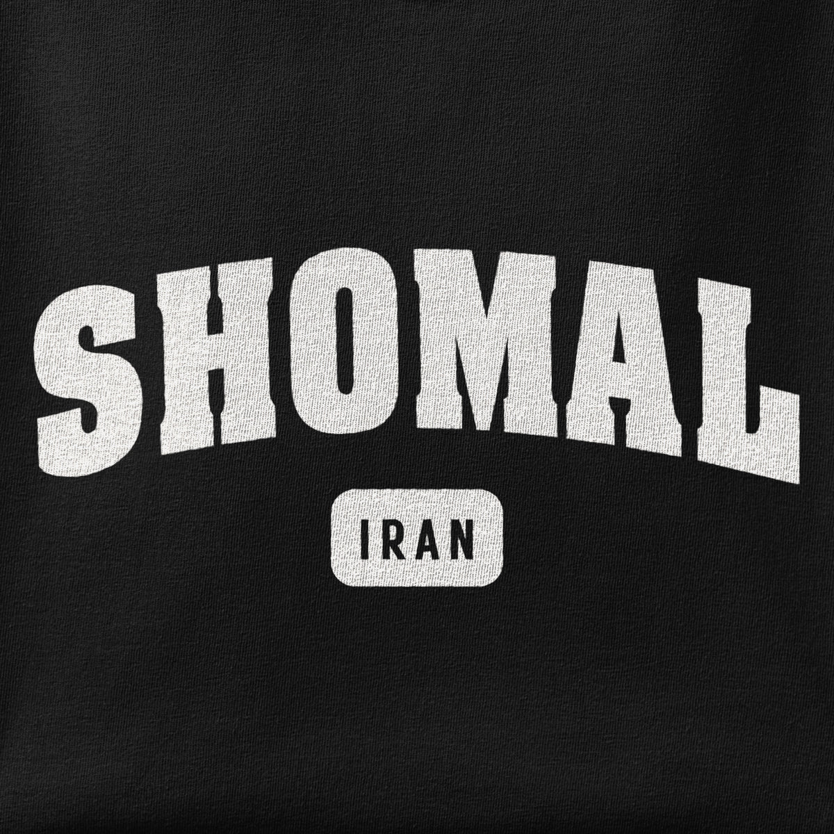 Close-up of the Shomal print showing ink detail on the fabric