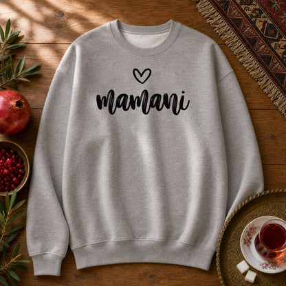 Mamani Heart Sweatshirt - Sport Grey