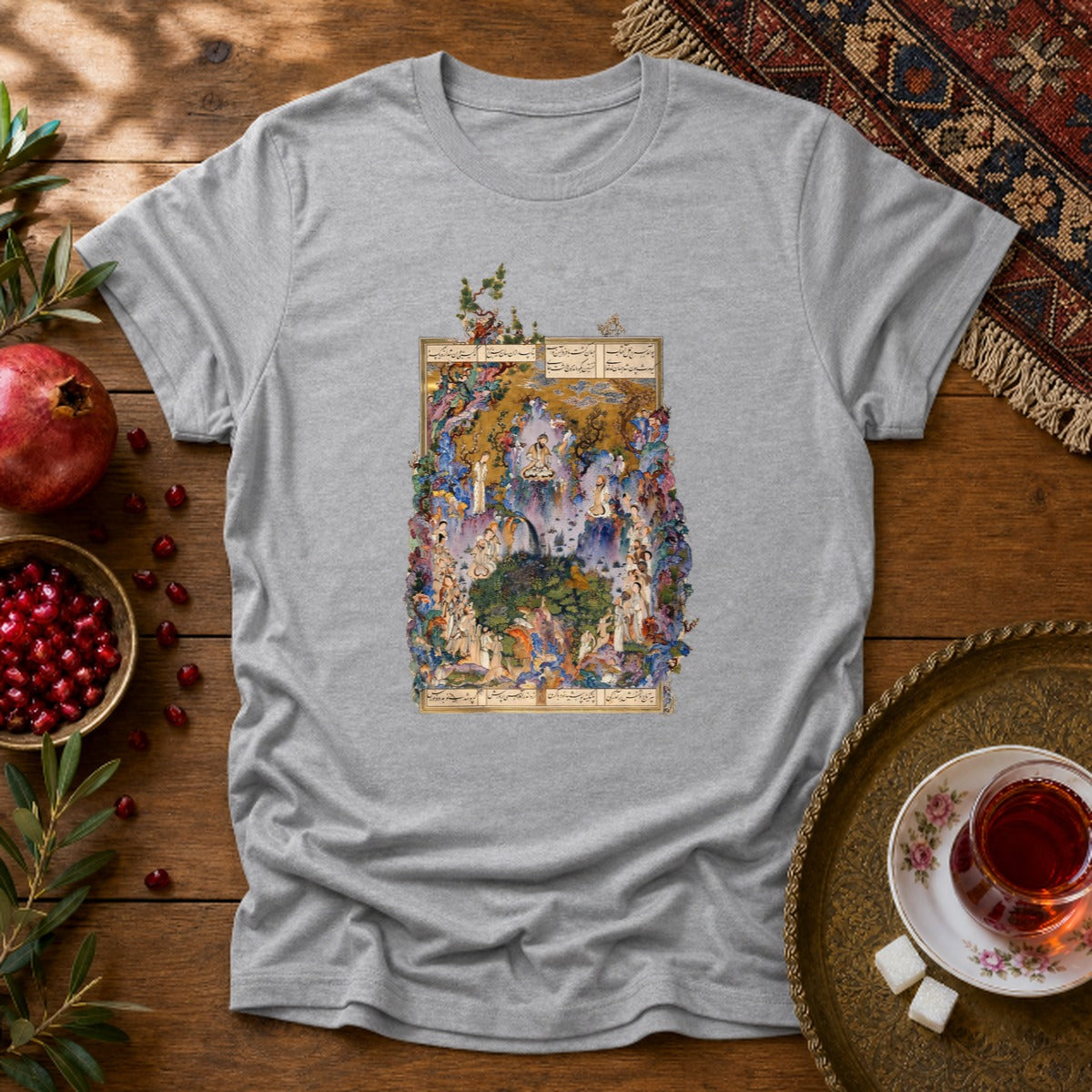Court of Keyumars - Shahnameh Unisex T-Shirt - Sport Grey