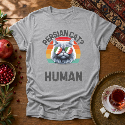 Persian Cat Human Unisex T-Shirt - Sport Grey