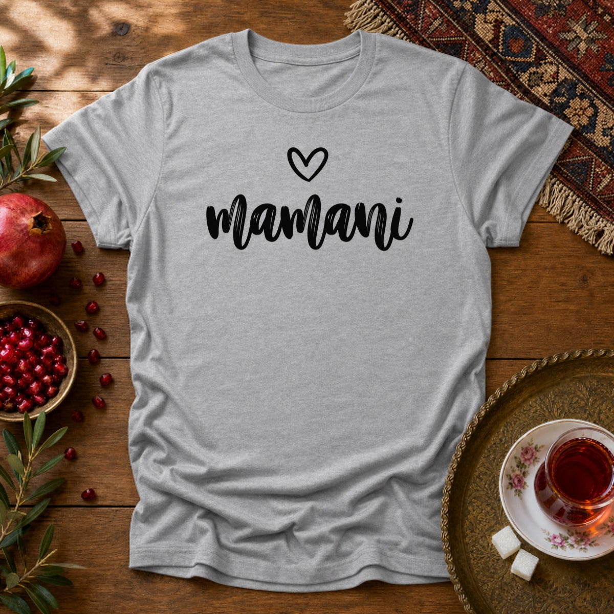 Mamani Heart Unisex T-Shirt - Sport Grey