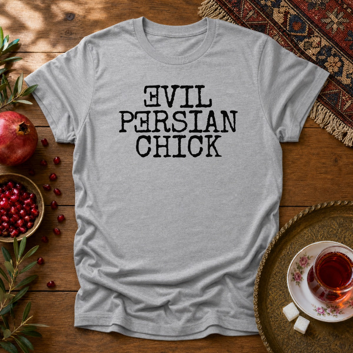 Evil Persian Chick Unisex T-Shirt - Sport Grey